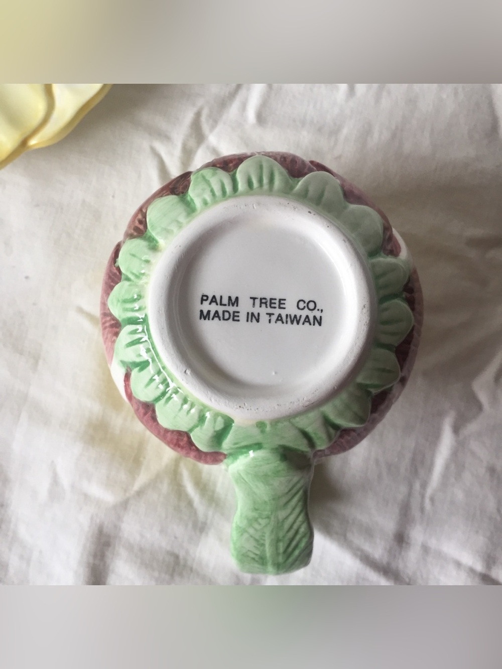 🌼 NWT Vintage Flower Tea Cup Saucer Yellow Eaton PALM TREE CO fairycore - Picture 5 of 12